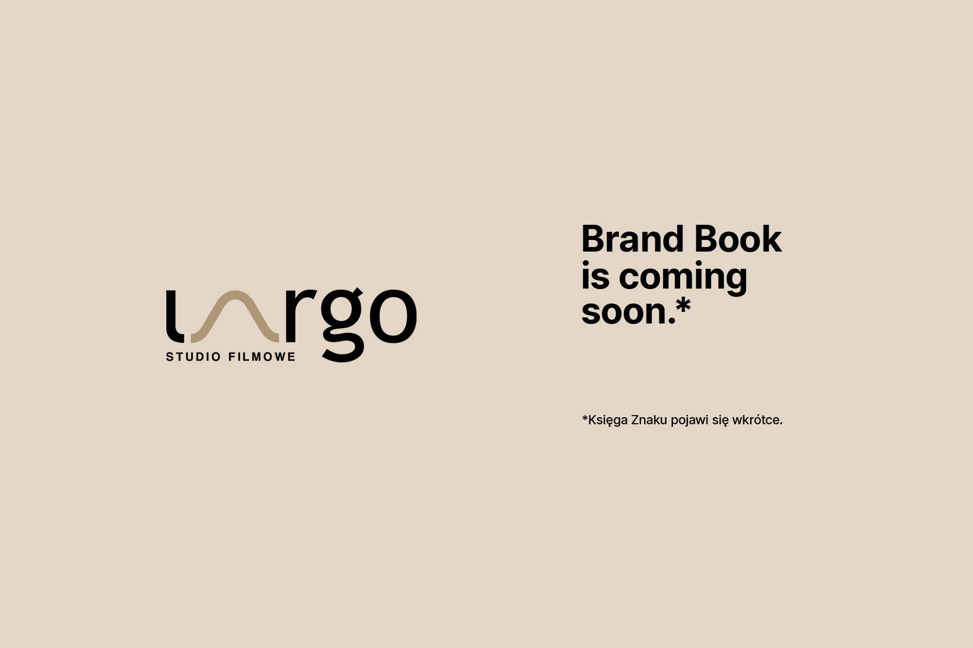 Tomek Jankowski Design Identity - coming soon Largo Film Studio