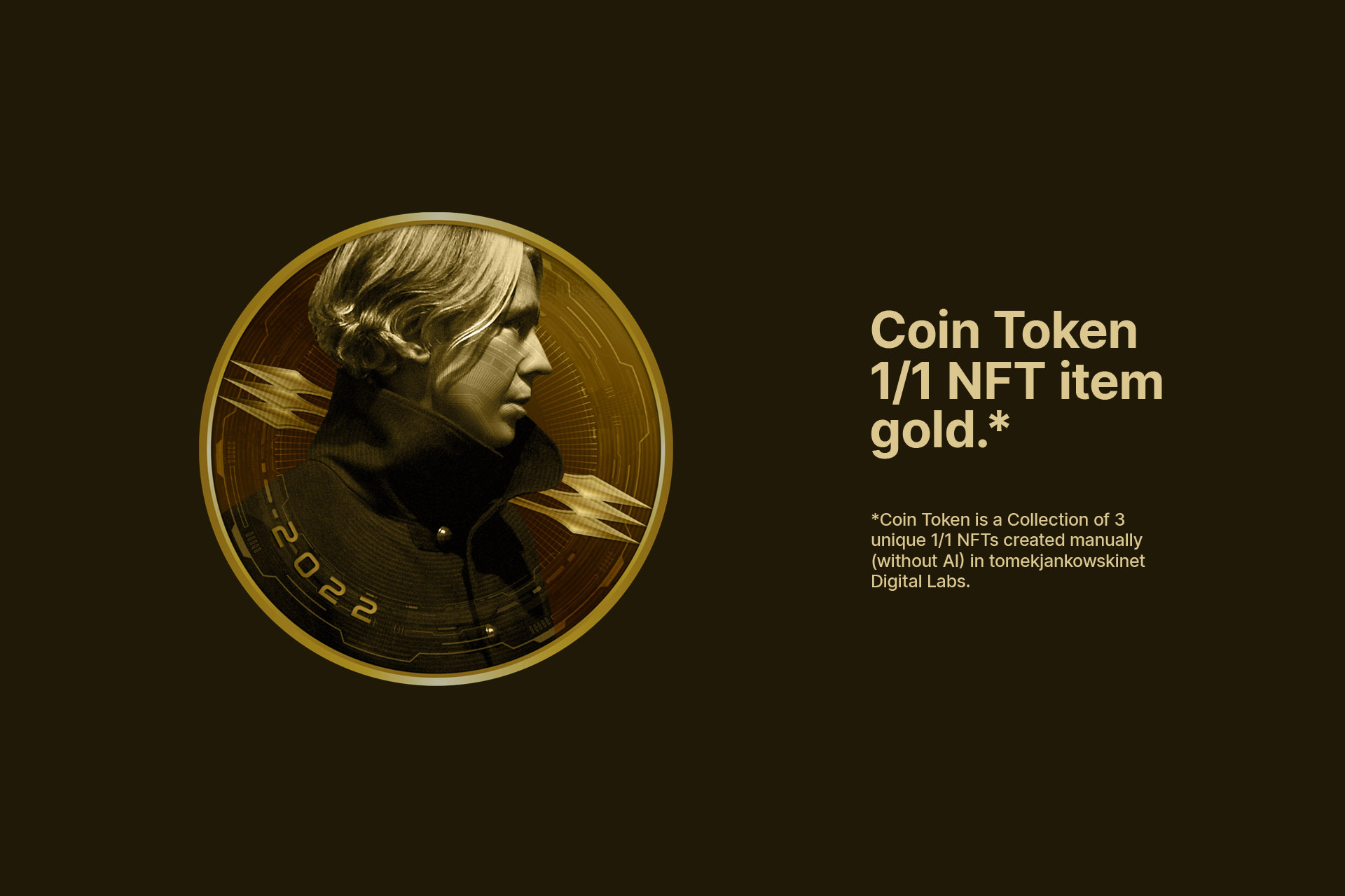 Tomek Jankowski Design Identity - Coin NFT Token Gold