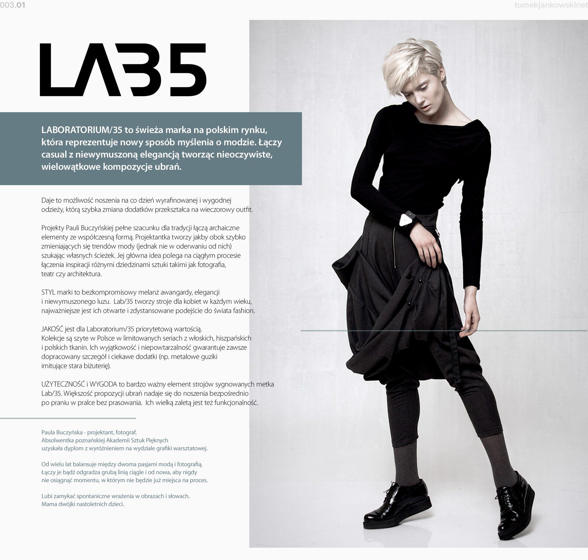 Tomek Jankowski Design Identity - LAB35 Clothing